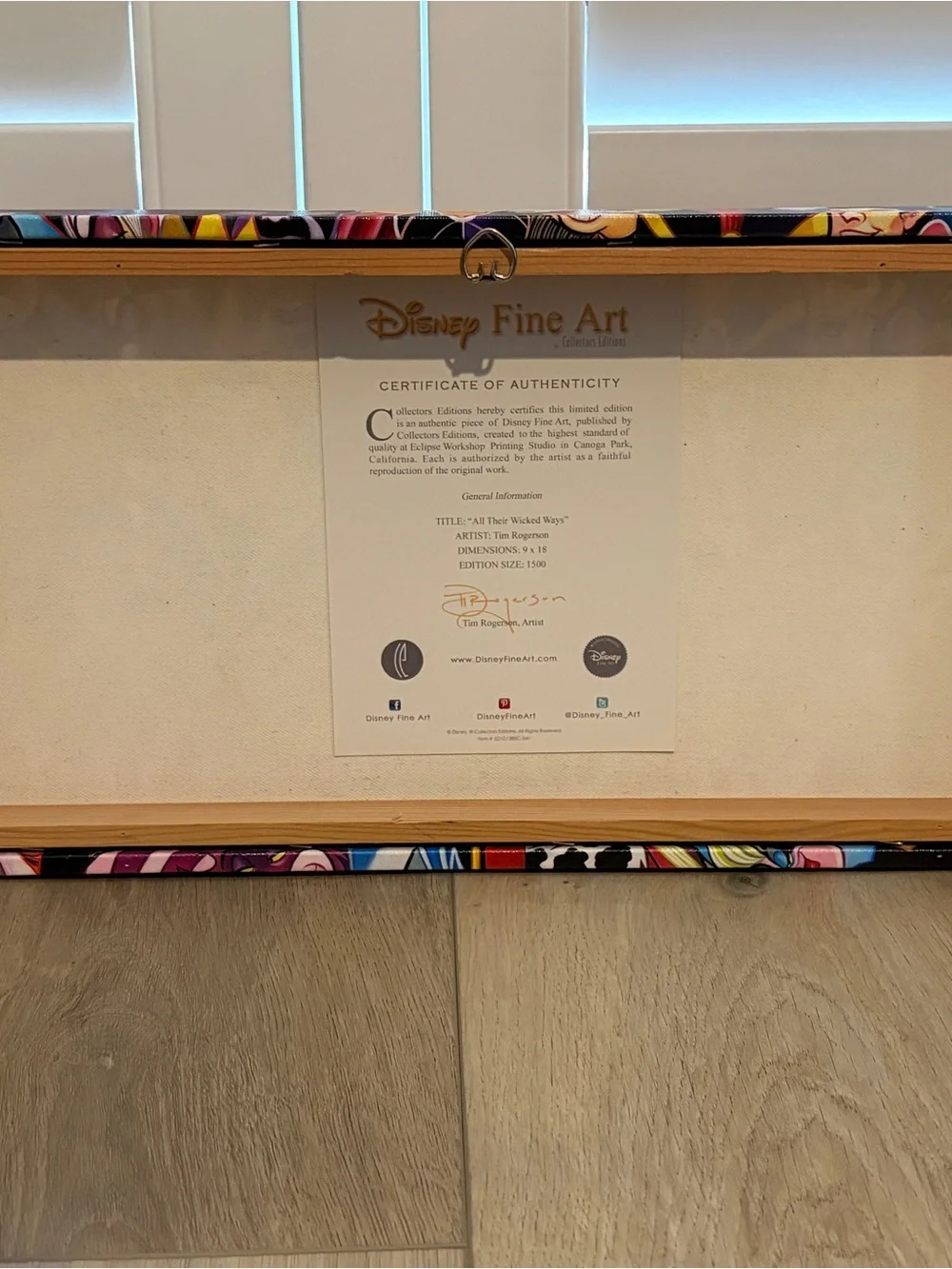 Disney Fine Art All Their Wicked Ways Canvas Tim Rogerson Disney Villains
